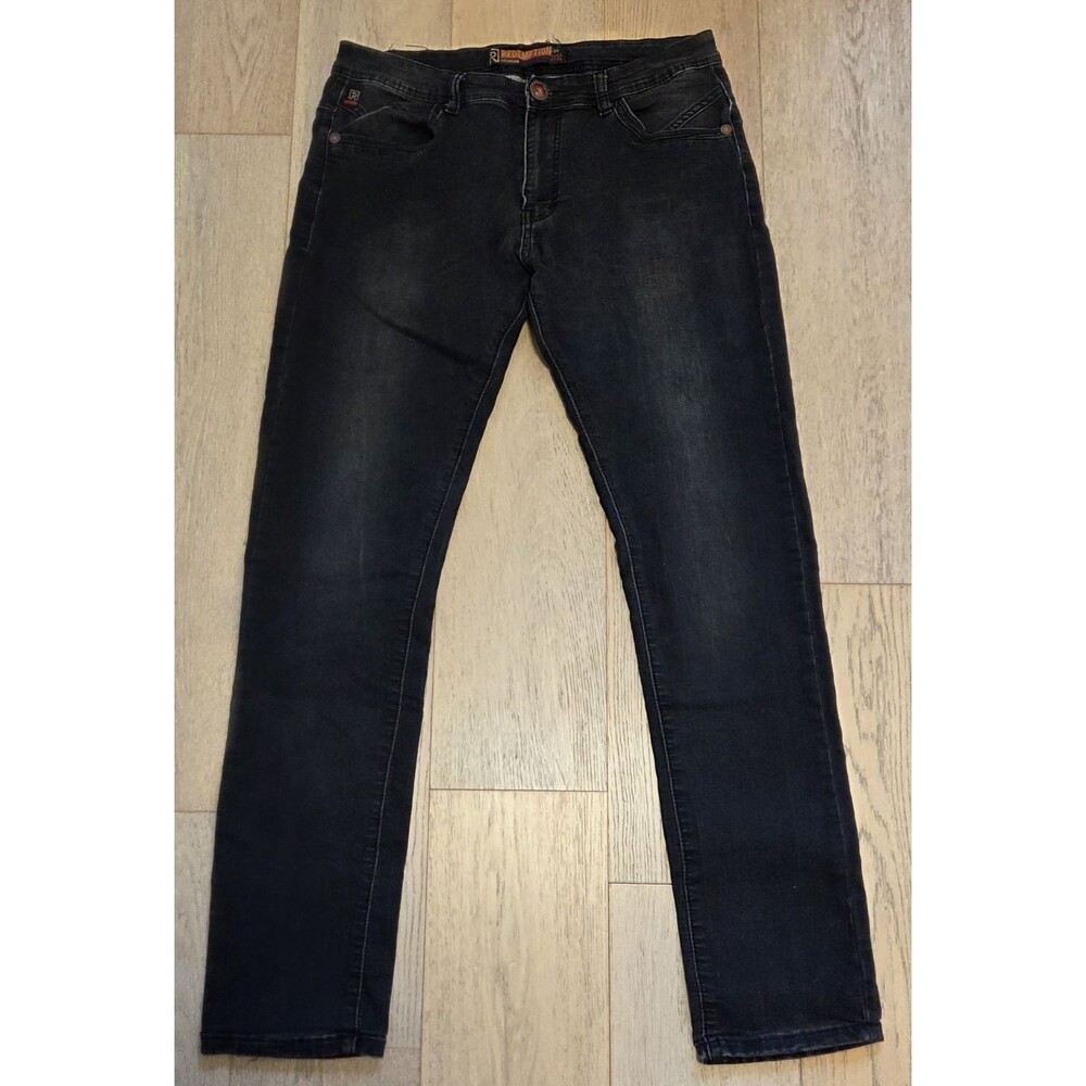 Redemption Premium Jeans 32x32 Dark Wash Straight Stretch Denim Mens